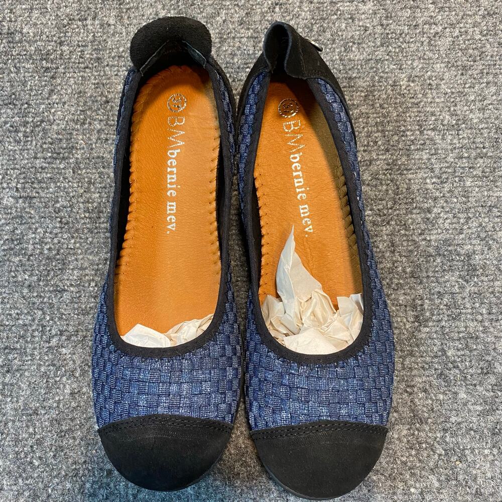 Brand New Bernie Mev Womens 6.5 Blue Jean Bella Canvas Ballet Flats Comfort